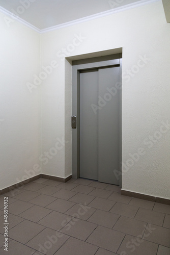 Door of lift in a modern building.