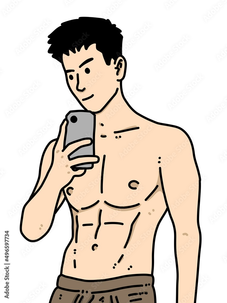 cute man cartoon on white background cute man cartoon on white background