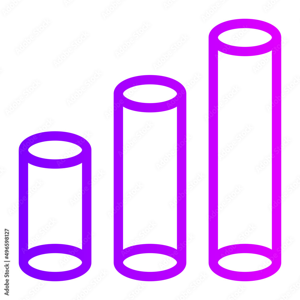 bar chart gradient icon