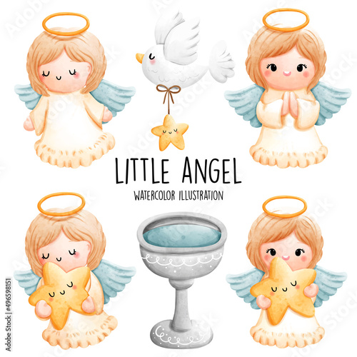 cute little angel vector illustration