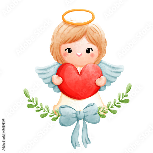cute little angel vector illustration