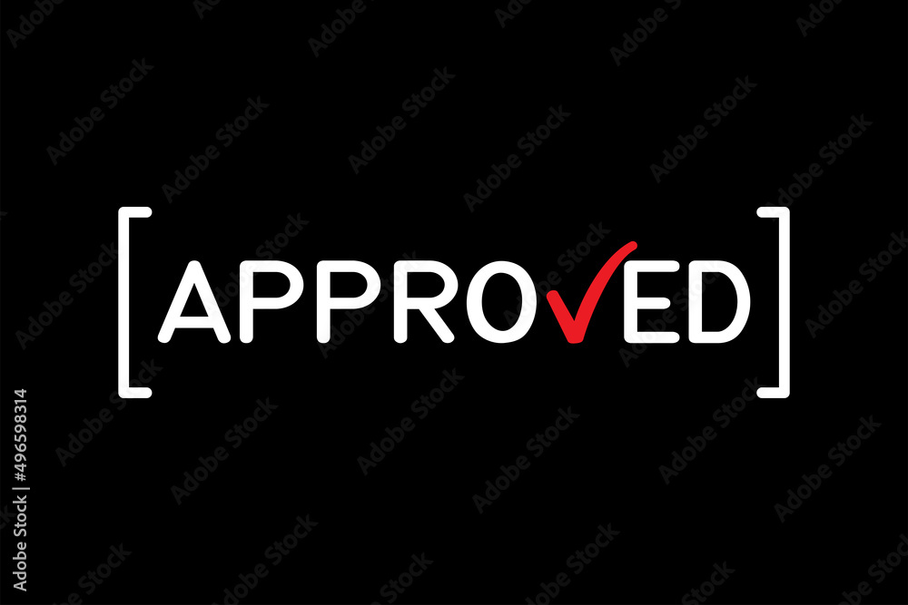 Obraz premium Approved Design Template. Vector and Illustration.