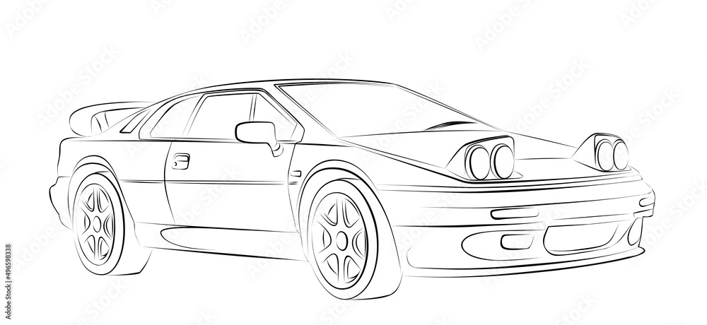 The Sketch of a sport car. 