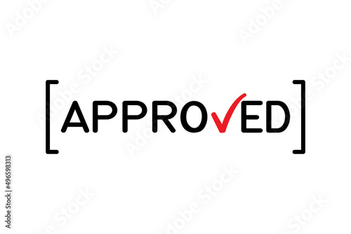 Approved Design Template. Vector and Illustration.