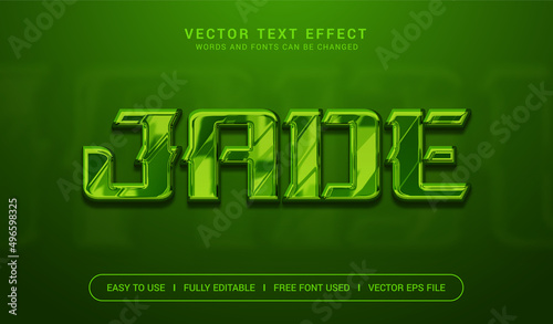 Jade Editable Vector Text Effect.