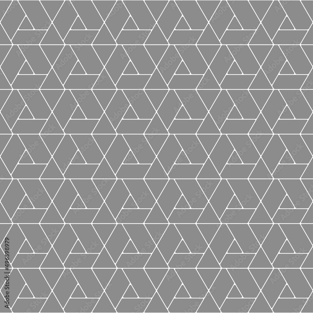 Seamless geometric pattern with white lines on gray background. Simple vector illustration. Seamless geometric pattern with white lines on gray background. Simple vector illustration.