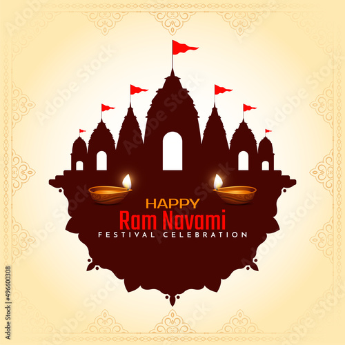 Indian Hindu cultural festival Ram Navami celebration background