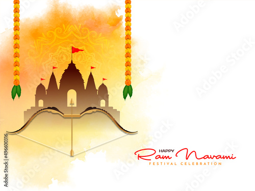 Happy Ram Navami cultural Hindu festival wishes celebration card