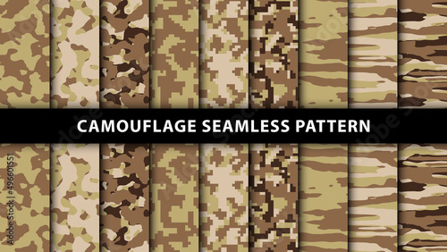 Military and army camouflage seamless pattern