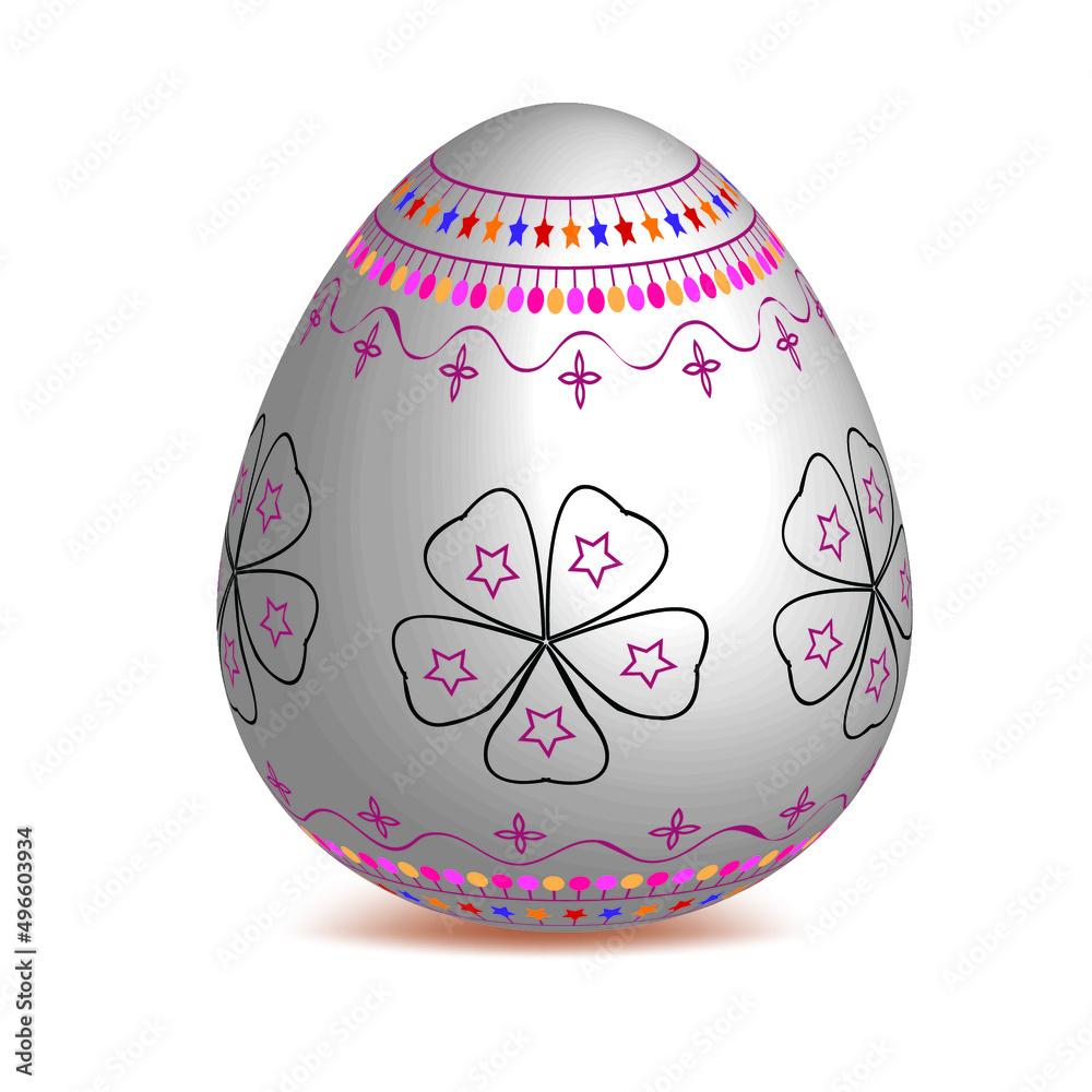 3d Vector illustration of Easter eggs collection on a background 3d Vector illustration of Easter eggs collection on a background
