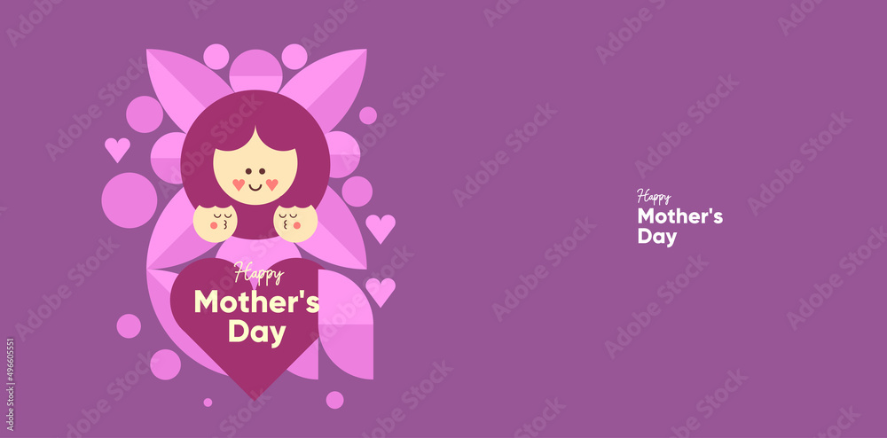 Mom's day. Women's Day. Vector flat illustration. Abstract backgrounds, patterns about mothers day. Hearts, abstract geometric shapes. Perfect for poster, label, banner, invitation. Mom's day. Women's Day. Vector flat illustration. Abstract backgrounds, patterns about mothers day. Hearts, abstract geometric shapes. Perfect for poster, label, banner, invitation.