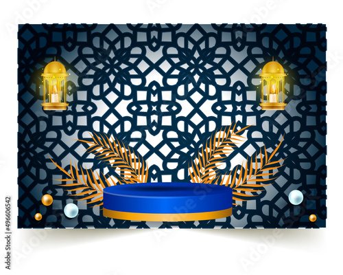 Moslem Islam Eid Mubarak Celebration Day Greeting Card