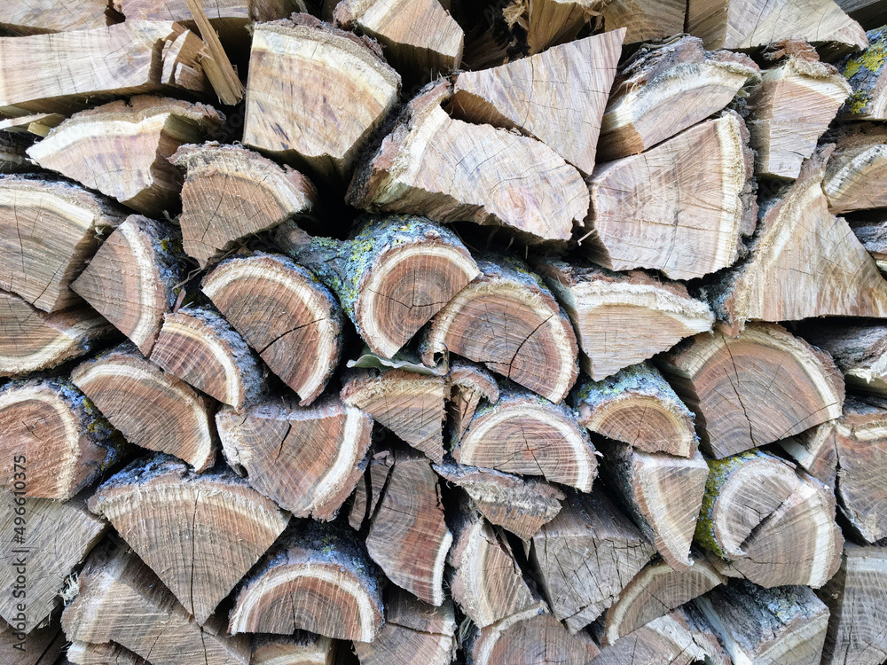 Fototapeta premium stack of firewood