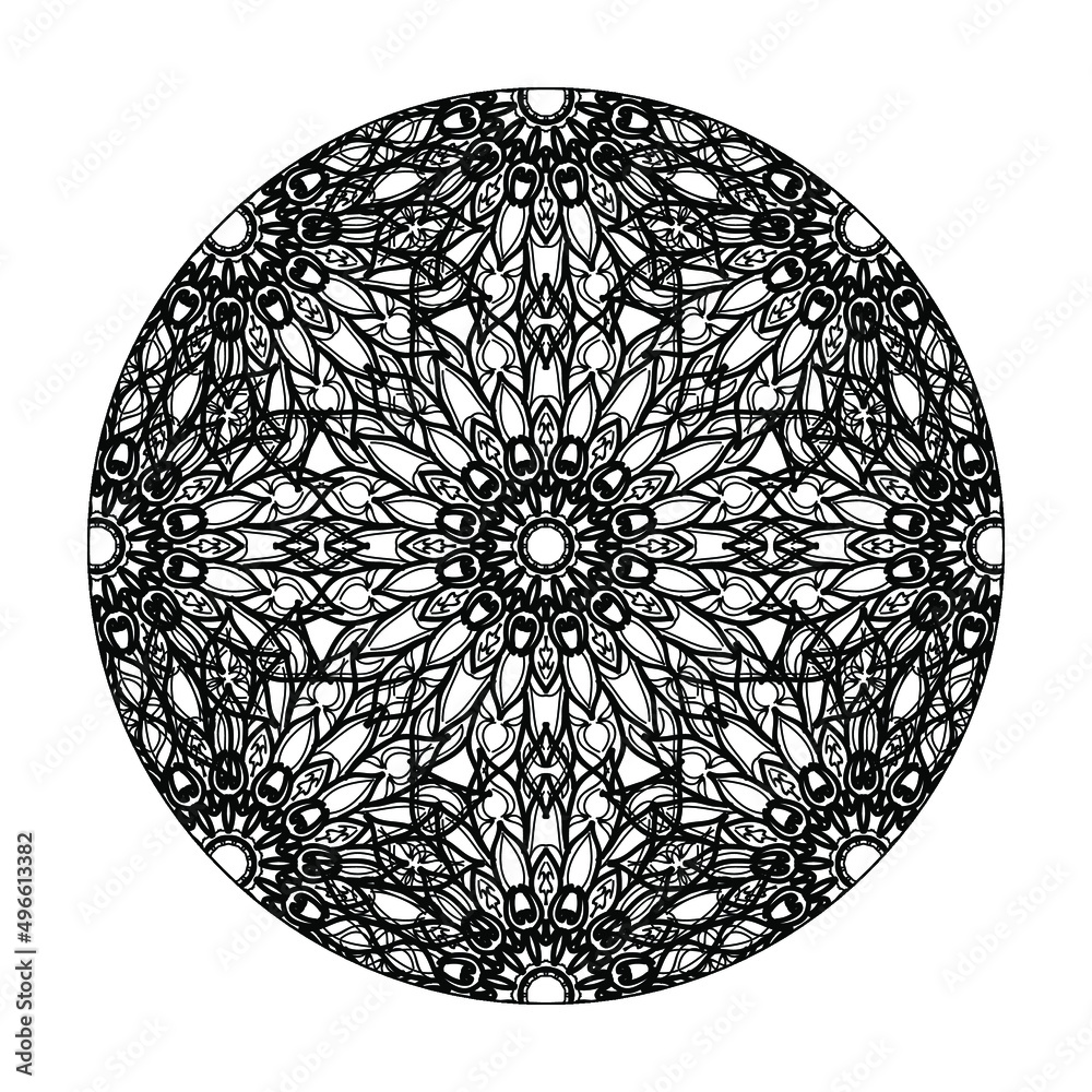 Circular pattern mandala art decoration elements. Circular pattern mandala art decoration elements.