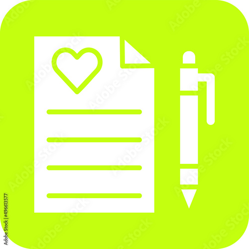 Wedding contract Vector Icon Design Illustration