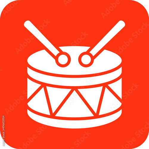 Drum Vector Icon Design Illustration