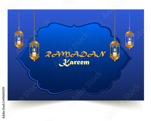 Moslem Islam Eid Mubarak Celebration Day Greeting Card