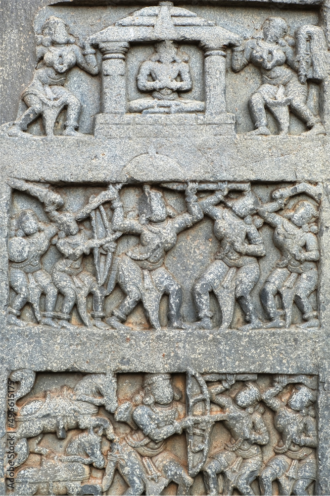 18 December 2021, Dawanagere, Karnataka, India, Harihareshwara Temple at Harihar, Hindu temple.