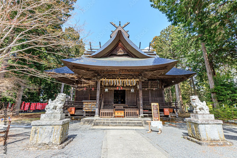 初春の冨士御室浅間神社 山梨県富士河口湖町 Fujiomurosengen Shrine in early spring. 初春の冨士御室浅間神社 山梨県富士河口湖町 Fujiomurosengen Shrine in early spring.