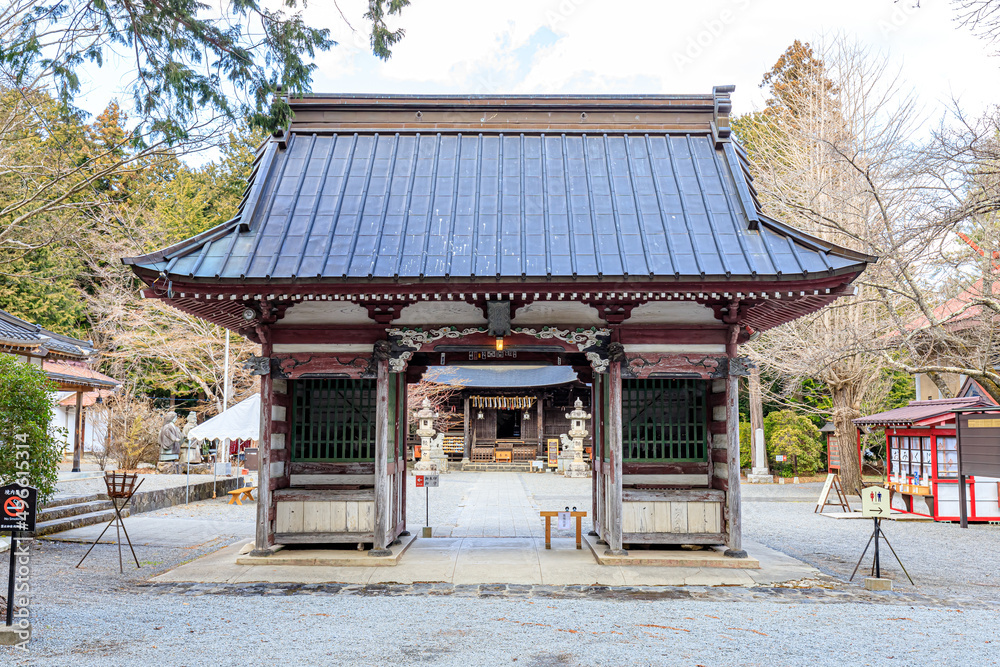 初春の冨士御室浅間神社 山梨県富士河口湖町 Fujiomurosengen Shrine in early spring. 初春の冨士御室浅間神社 山梨県富士河口湖町 Fujiomurosengen Shrine in early spring.
