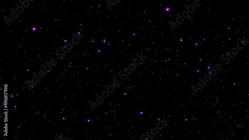 Glittering Small Neon Light Particles