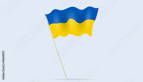 Ukrainian flag yellow blue color. Symbol of freedom and democracy in Ukraine.