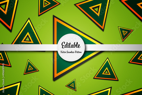 Free Download editable green triangle seamless vector pattern with modern style - GFXLoad