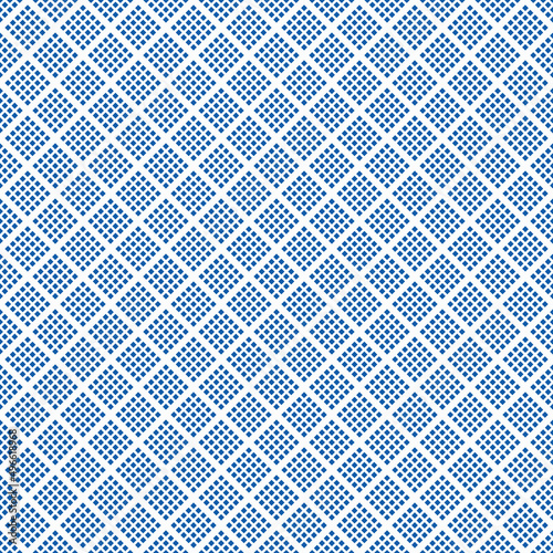 Seamless geometric background. Background of blue squares on a white background. Editable vector.