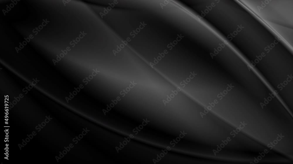 Abstract black smoke waves motion background. Seamless looping. Video animation Ultra HD 4K 3840x2160