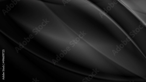 Abstract black smoke waves motion background. Seamless looping. Video animation Ultra HD 4K 3840x2160