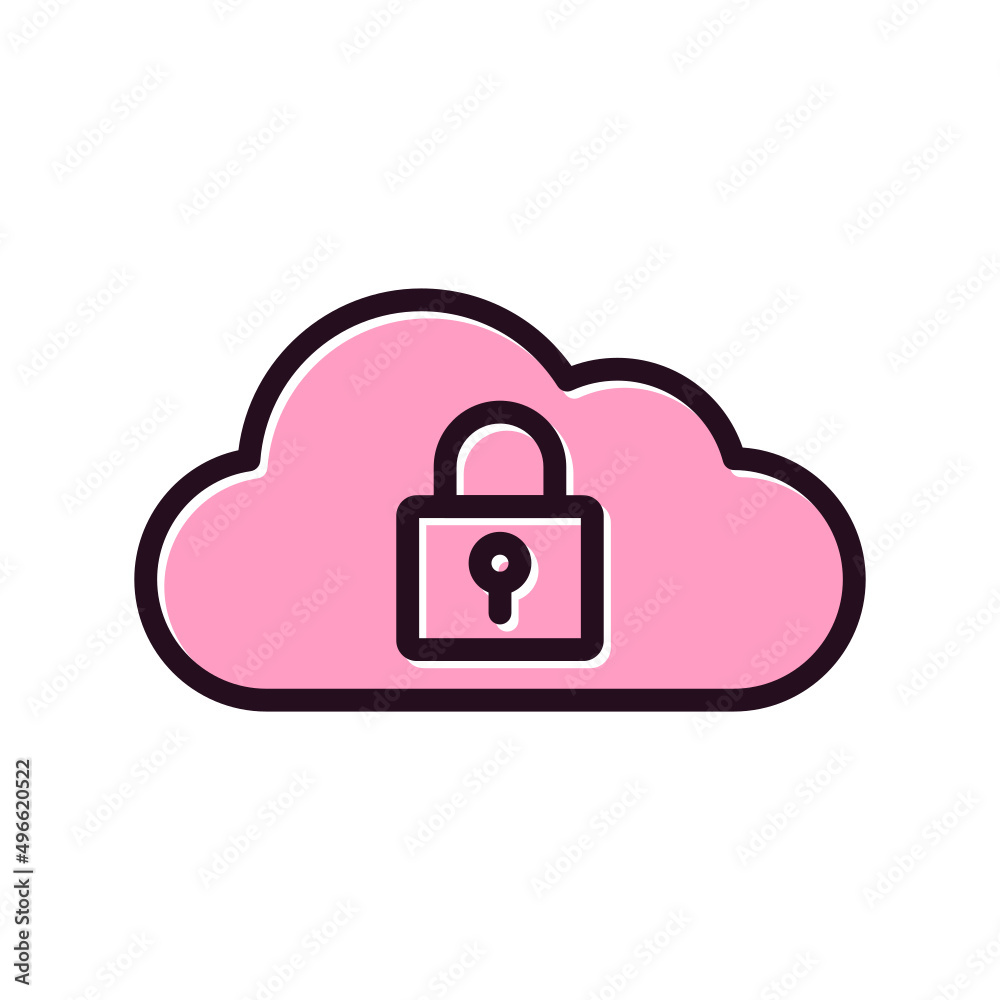 Cloud Security Icon Cloud Security Icon