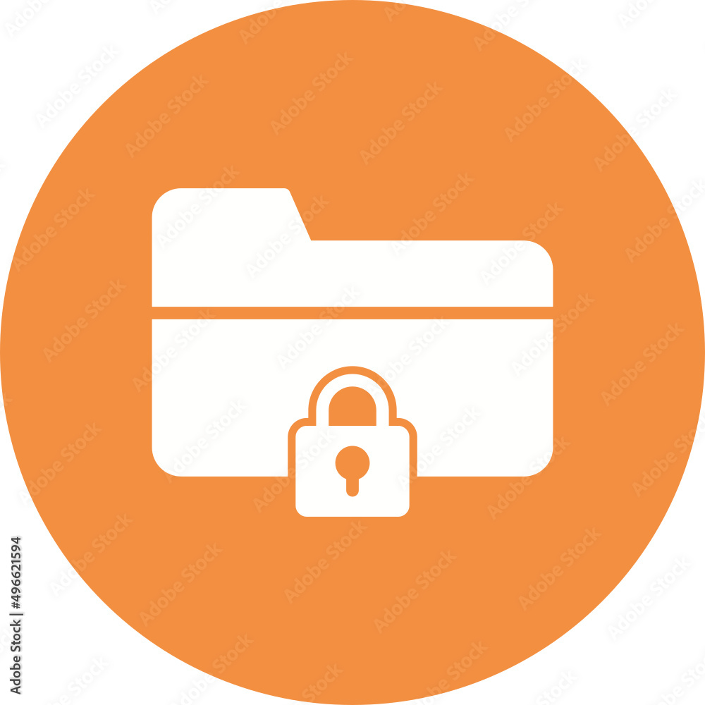 Folder Security Icon Folder Security Icon