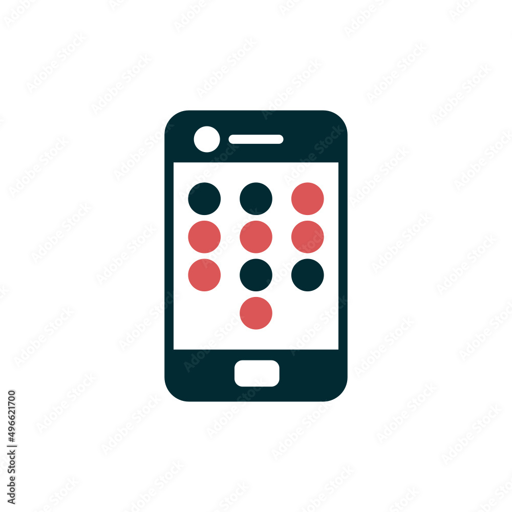 Mobile Pattern Lock Icon Mobile Pattern Lock Icon