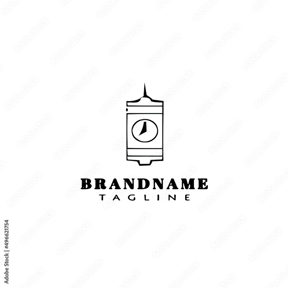 Fototapeta premium boom logo cartoon design template icon black isolated vector illustration