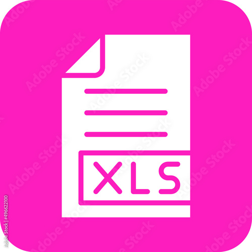 XLS Vector Icon Design Illustration