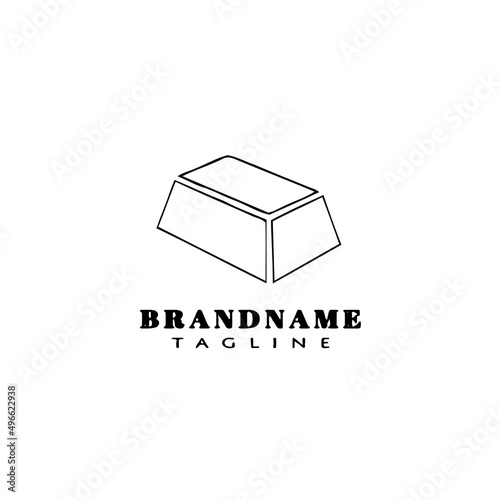 gold bar logo cartoon black icon design vector illustration