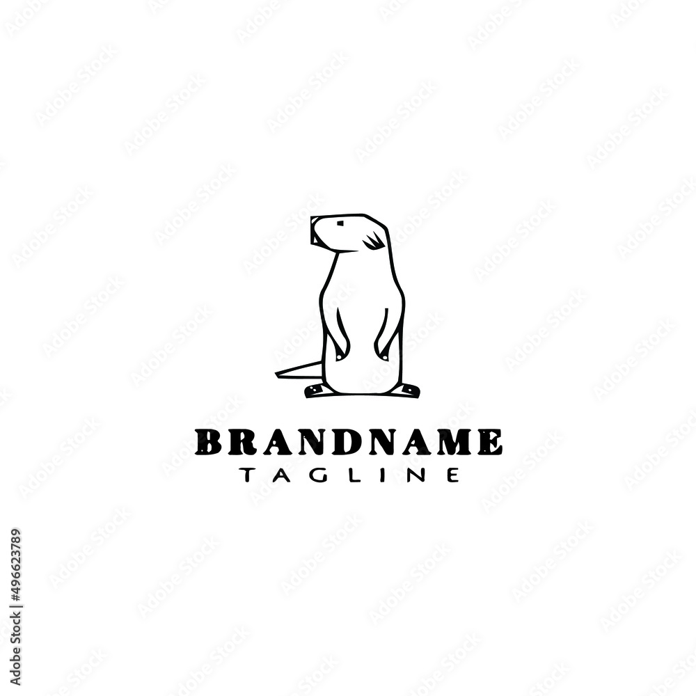 gopher animal logo design template icon vector illustration