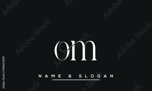 OM,  MO,  O,   M   Abstract  Letters  Logo  Monogram