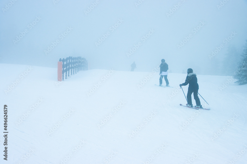 people walking in the snow people walking in the snow