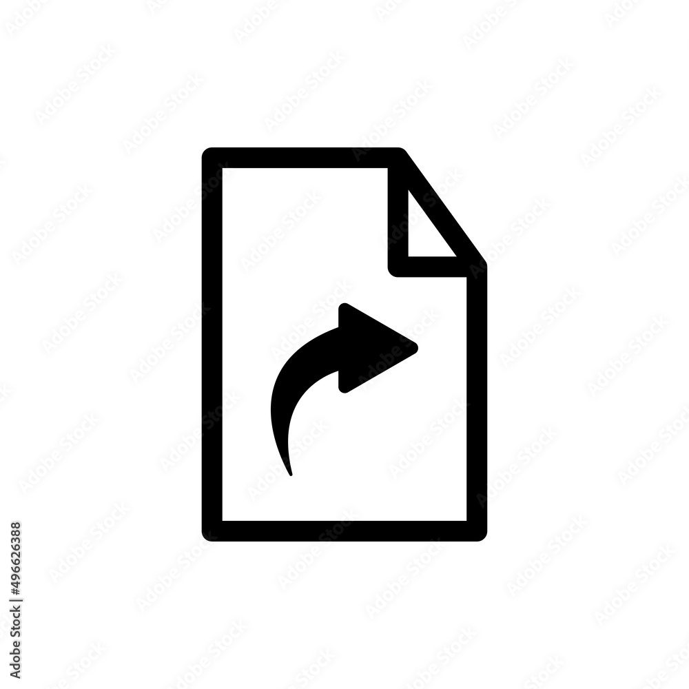 Document Icon Template Isolated on White Artboard