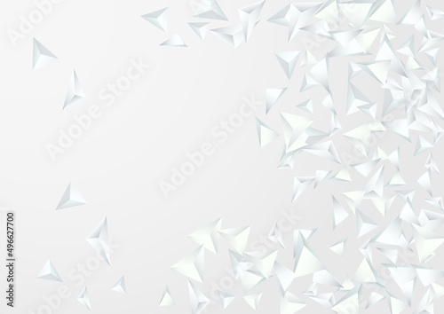 White Shapes Trendy Vector  Gray Background. © Natallia