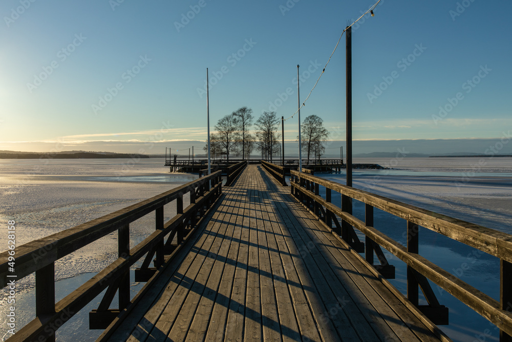 Längbryggan bei Rättvik in Schweden