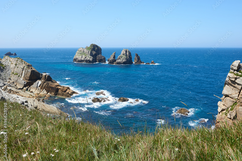 Various rock formations on cliffs in northern Spain Various rock formations on cliffs in northern Spain