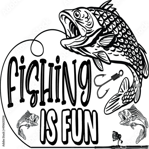 Fishing T-shirt  and SVG Design