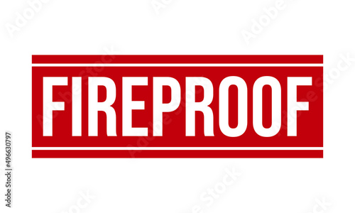 Fireproof Rubber Stamp Seal Vector