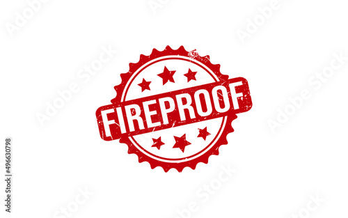 Fireproof Rubber Stamp Seal Vector