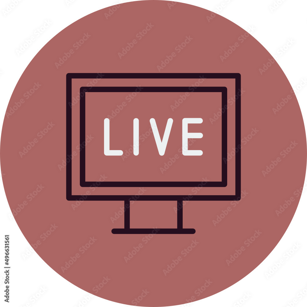 Pc Live Streaming Icon Pc Live Streaming Icon