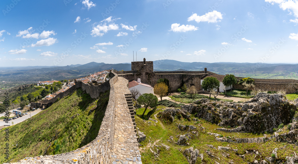 view of the historic 9th-century Moorish castle in Marvao