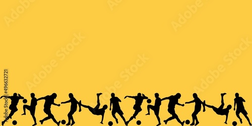 soccer players silhouettes background
