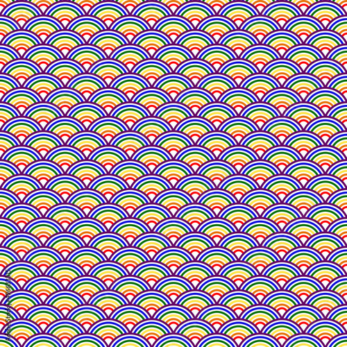 Seamless pattern of rainbow fish scale